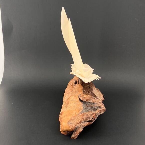 John Perry Sailboat Pullucida Burlwood Vintage MCM Signed - Picture 5 of 13